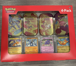 (PACK 1) Pokemon 4 Mini Tins + 4 Promo Cards - 151 SAMS CLUB EXCLUSIVE - Image 1