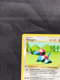 Pokemon Cards: Base Set 1st Edition Uncommon: Porygon 39/102 - Image 2