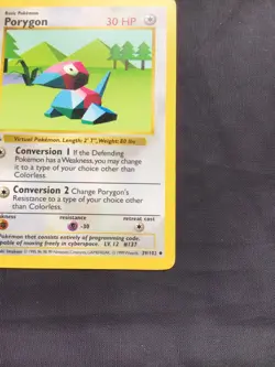 Pokemon Cards: Base Set 1st Edition Uncommon: Porygon 39/102 - Image 4