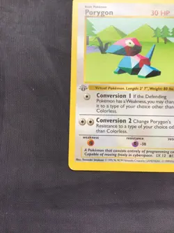 Pokemon Cards: Base Set 1st Edition Uncommon: Porygon 39/102 - Image 5