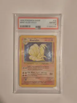 Pokemon Ninetails Holo Card Base Set 12/102 PSA 8 Near Mint - Image 1
