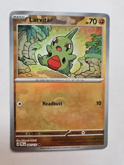 Pokemon TCG Larvitar Prismatic Evolutions Card 047/131 Master Ball Reverse Holo - Image 1