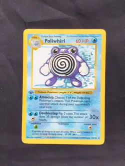Pokemon Cards: Base Set 1st Edition Uncommon: Poliwhirl 38/102 - Image 1