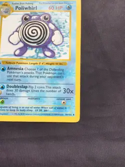 Pokemon Cards: Base Set 1st Edition Uncommon: Poliwhirl 38/102 - Image 4