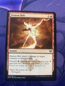 Magic The Gathering Kaldheim Demon Bolt 129/285 - Image 1