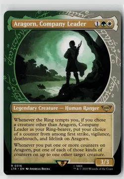 MTG Aragorn, Company Leader Showcase 316 Lord Of The Rings LOTR x1 NM Rare - Image 1