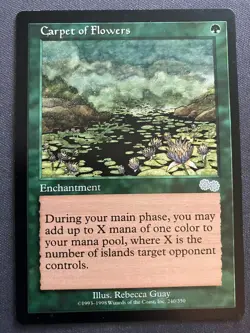 MTG Carpet of Flowers {Urza's Saga} - LP - Image 1
