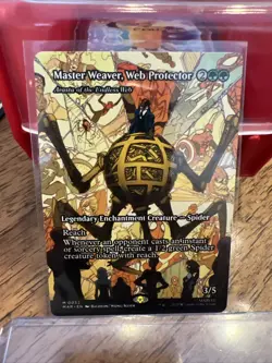 MTG Master Weaver, Web Protector Spiderman Borderless Regular Mythic - Image 1