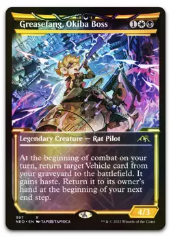 Greasefang, Okiba Boss (Showcase) #397 (Foil) NM Kamigawa Neon Dynasty Magic MTG - Image 1