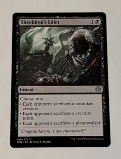 MTG Sheoldred's Edict - Phyrexia: All Will Be One LP - Image 1