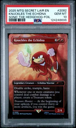 2025 MTG Secret Lair Sonic The Hedgehog Knuckles The Echidna Foil PSA 10 Gem - Image 1