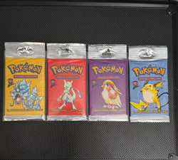 4 packs! Complete set! 1999 WOTC Pokemon Base Set 2 Booster Pack FACTORY SEALED - Image 1