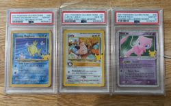 Pokemon Celebrations PSA 10 Lot - Cleffa, Mew EX & Shining Magikarp - Gem Mint T - Image 1