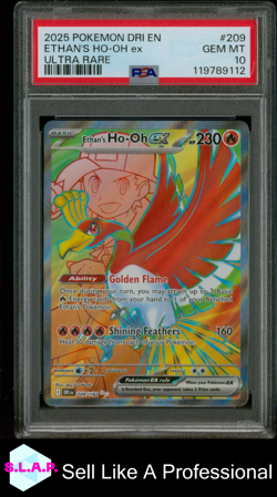 ETHAN'S HO-OH EX ULTRA RARE POKEMON DRI EN-DESTINED RIVALS 2025 209 PSA 10 - Image 1