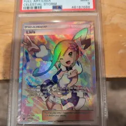 Full Art Lisia #164 Trainer PSA 9 Mint - Pokemon TCG Celestial Storm - Image 3