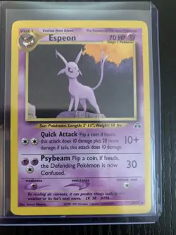 Pokemon TCG Espeon Neo Discovery 20/75 Unlimited Edition Regular LP - Image 1