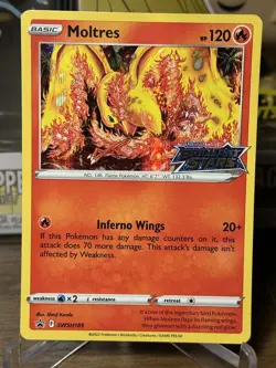 Moltres - SWSH185 Brilliant Stars Pre Release Stamped Promo Pokemon - Image 1