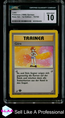 LASS BASE SET - 1ST EDITION 75/102 POKEMON CGC 10 - Image 1