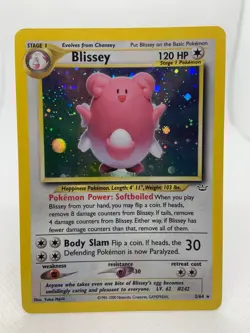 Blissey Neo Revelation #2 Holo Rare Pokemon 2000 - Image 1
