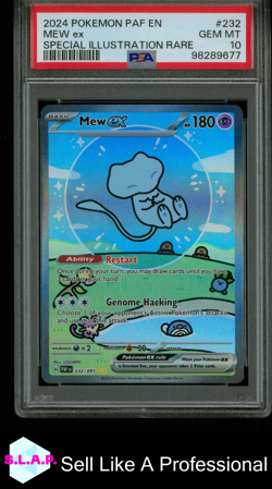 MEW EX SPECI4L ILLUSTRATION RARE POKEMON PAF EN-PALDEAN FATES 2024 232 PSA 10 - Image 1