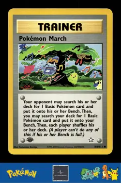 2000 Pokemon WotC Neo Genesis 102/111 Pokemon March (Komiya) 1st Ed - Image 1