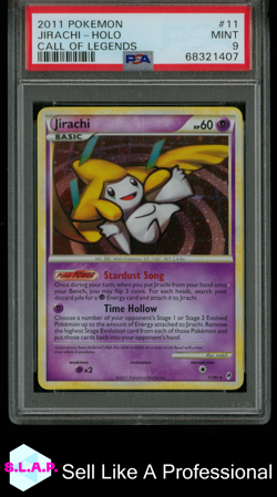 JIRACHI-HOLO CALL OF LEGENDS POKEMON CALL OF LEGENDS 2011 11 PSA 9 - Image 1