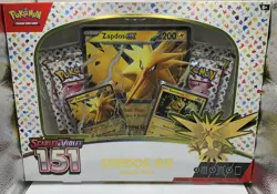 Pokemon TCG Scarlet and Violet 151 Zapdos EX Collection Box Sealed - Image 1