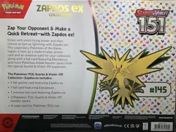 Pokemon TCG Scarlet and Violet 151 Zapdos EX Collection Box Sealed - Image 2