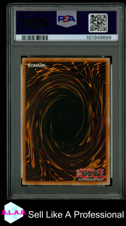 BLUE EYES WHITE DRAGON YU-GI-OH GLD5-EN001 2012 HAUNTED MINE GHOST RARE EN PSA 8 - Image 2