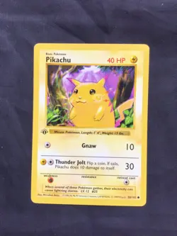Pokemon Cards: Base Set 1st Edition Common: Yellow Cheek Pikachu 58/102 - Image 1