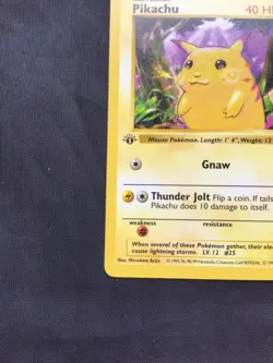 Pokemon Cards: Base Set 1st Edition Common: Yellow Cheek Pikachu 58/102 - Image 5