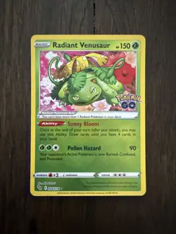 Pokemon TCG Radiant Venusaur Card 004/078 English Holo Rare, Near Mint Condition - Image 1