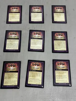 YU-GI-OH! TIP CARD Lot Of 9. 1996 # 5, 11, 14, 18, 22, 27, 41, 46, And 50 - Image 1