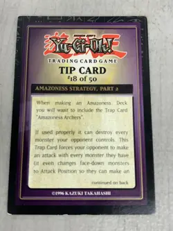 YU-GI-OH! TIP CARD Lot Of 9. 1996 # 5, 11, 14, 18, 22, 27, 41, 46, And 50 - Image 5