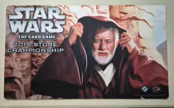 Star Wars LCG OBI WAN KENOBI 2015 Store Championship Playmat FFG Unlimited Card - Image 1