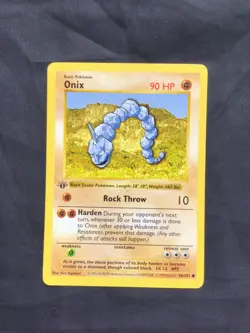 Pokemon Cards: Base Set 1st Edition Common: Onix 56/102 - Image 1