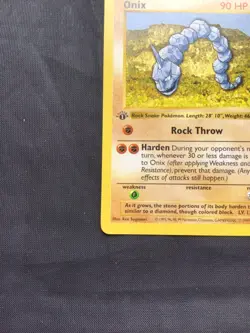 Pokemon Cards: Base Set 1st Edition Common: Onix 56/102 - Image 5