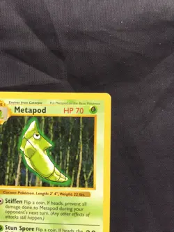 Pokemon Cards: Base Set 1st Edition Common: Metapod 54/102 - Image 3