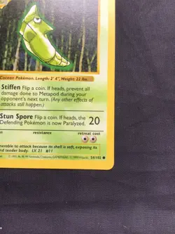 Pokemon Cards: Base Set 1st Edition Common: Metapod 54/102 - Image 4