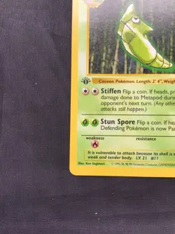 Pokemon Cards: Base Set 1st Edition Common: Metapod 54/102 - Image 5