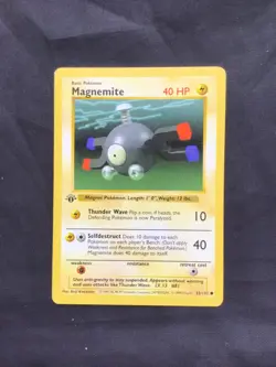 Pokemon Cards: Base Set 1st Edition Common: Magnemite 53/102 - Image 1