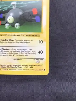 Pokemon Cards: Base Set 1st Edition Common: Magnemite 53/102 - Image 4