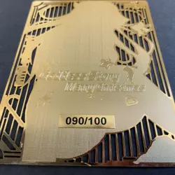 WES - Goddess Story Gold METAL Card - Serial Number #090/100! Nino Bikini Anime - Image 2