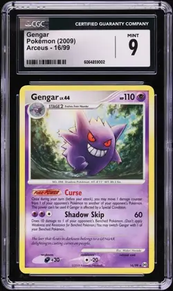 CGC 9 Gengar Rare Platinum Arceus 2009 Pokemon Card #16 - Image 1