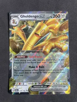 Pokemon TCG Gholdengo EX Paradox Rift Holo Double Rare Card 139/182 - Image 1