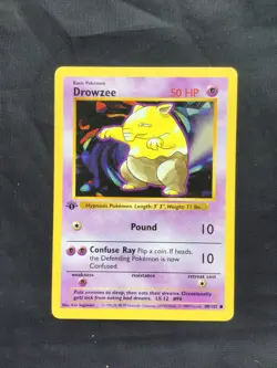 Pokemon Cards: Base Set 1st Edition Common: Drowzee 49/102 - Image 1