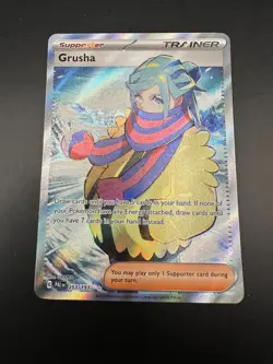 Pokemon TCG Grusha Full Art Trainer Paldea Evolved Holo Ultra Rare Card 253/193 - Image 1