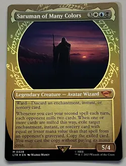 MTG LoTR: ToME Saruman of Many Colors Legendary Creature MYTHIC FOIL #0328 - Image 1