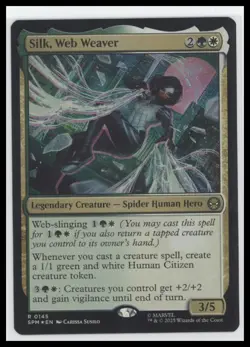 MTG Silk Web Weaver Foil Rare Marvel Spider-Man 2025 - Image 1