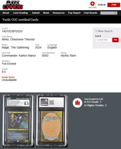 2024 MTG Magic the Gathering Karlov Manor Foil Mirko Obsessive Theorist CGC 8.5 - Image 3